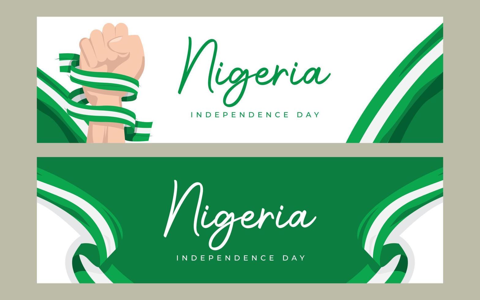 Nigeria indipendenza giorno bandiera design modello vettore