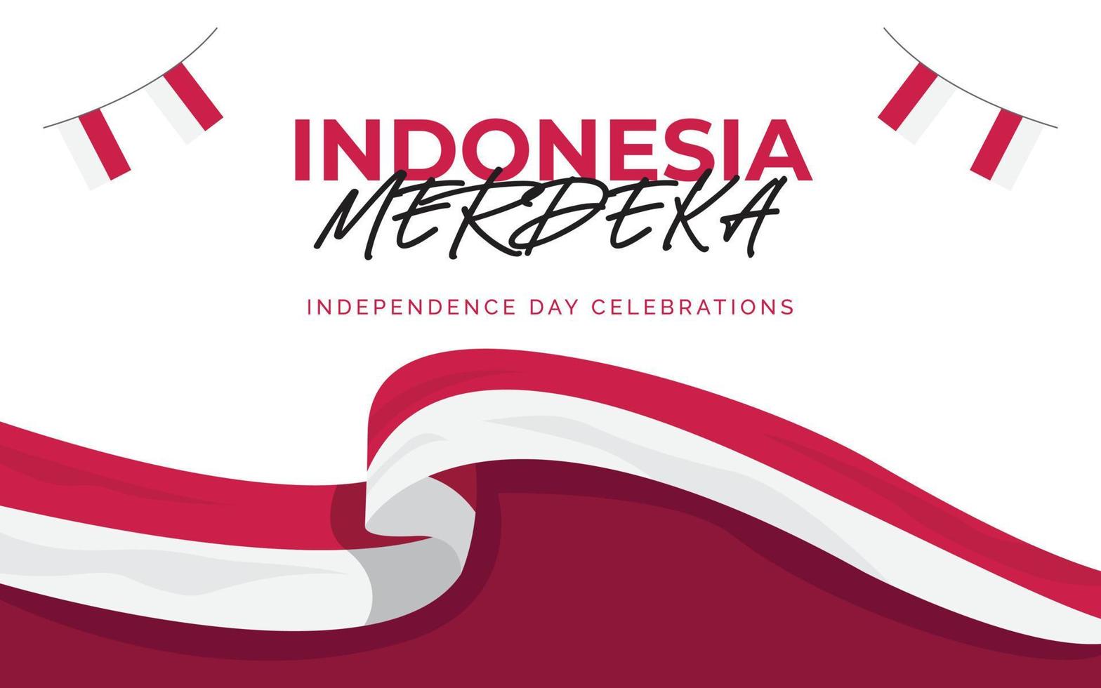 modello di progettazione banner festa dell'indipendenza dell'indonesia vettore