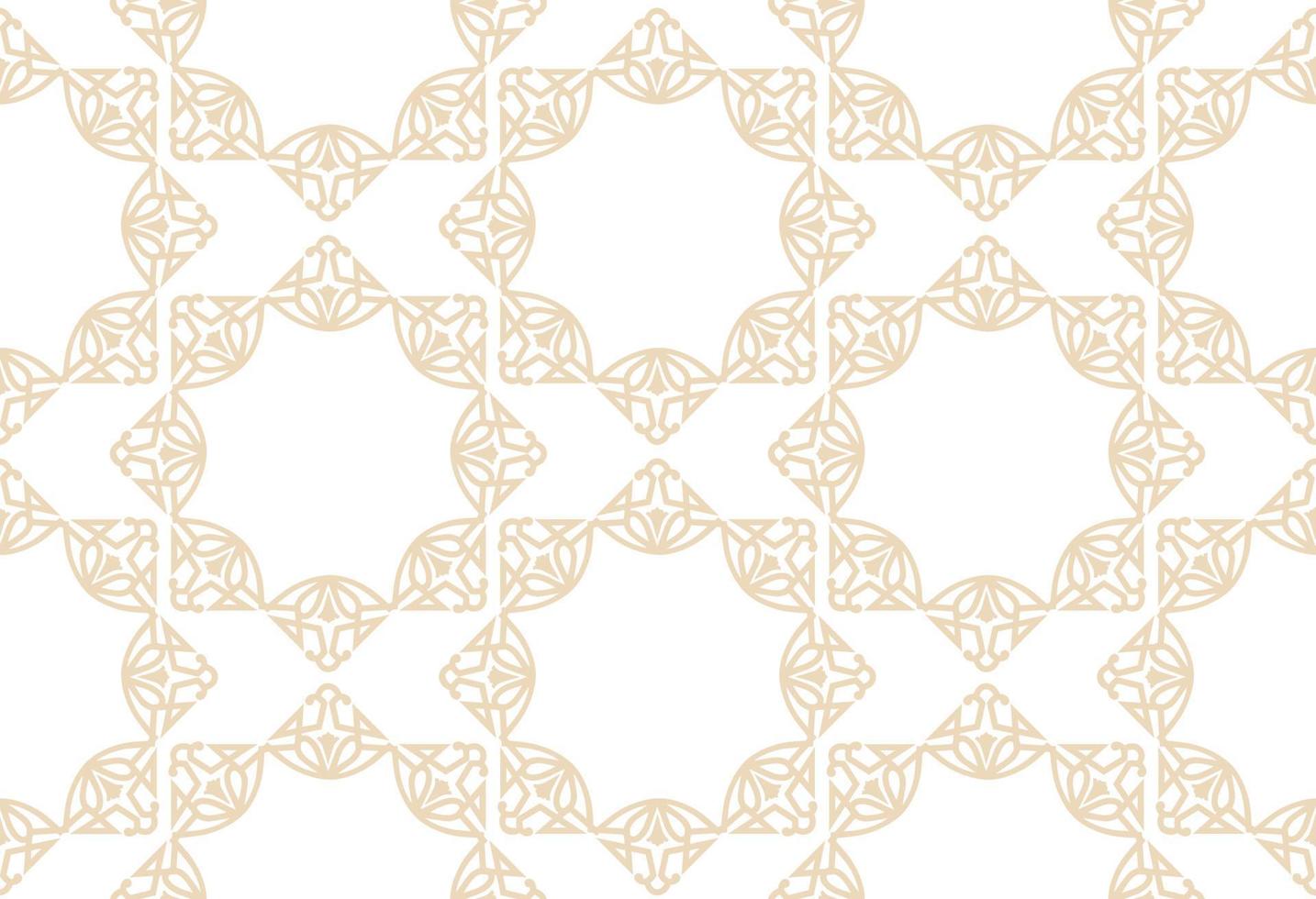 modello astratto senza cuciture. fondo ornamentale delle mattonelle diagonali floreali del mosaico. ornamento di linea musulmana in stile arabo orientale vettore