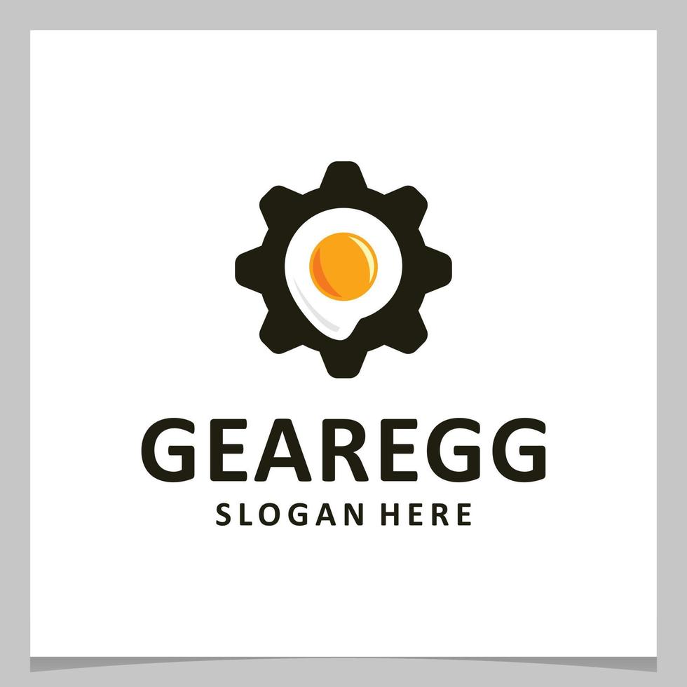 ispirazione logo design uovo con Ingranaggio logo. premio vettore