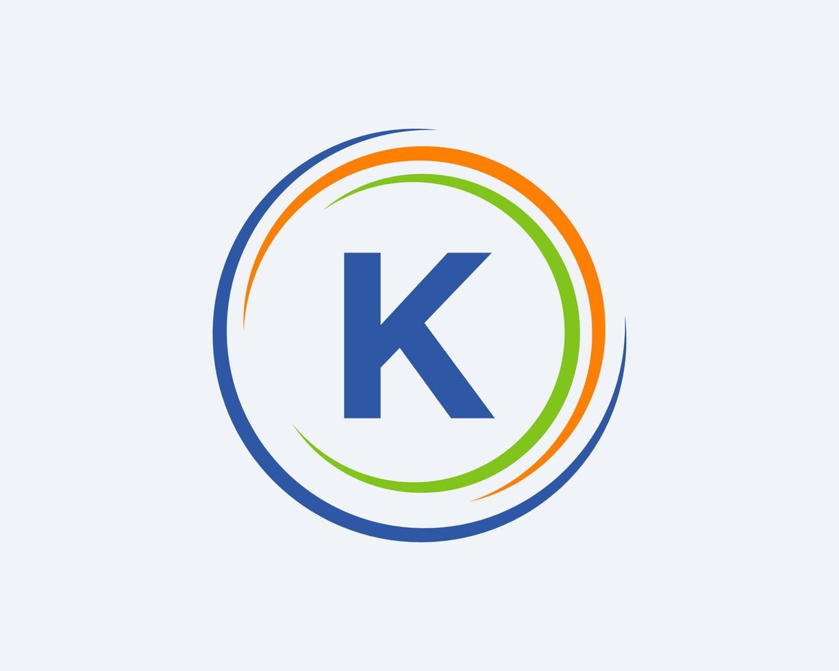 iniziale K lettera attività commerciale logo modello vettore