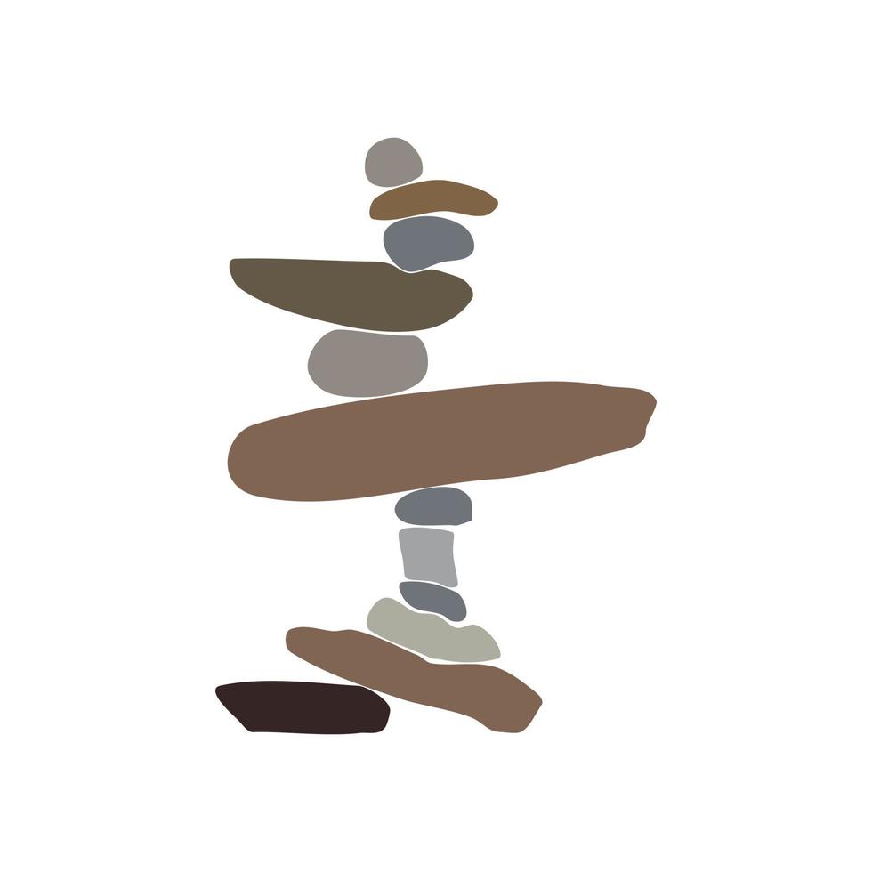 roccia equilibrio logo vettore