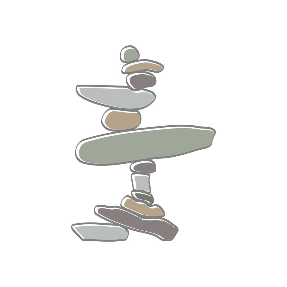roccia equilibrio logo vettore