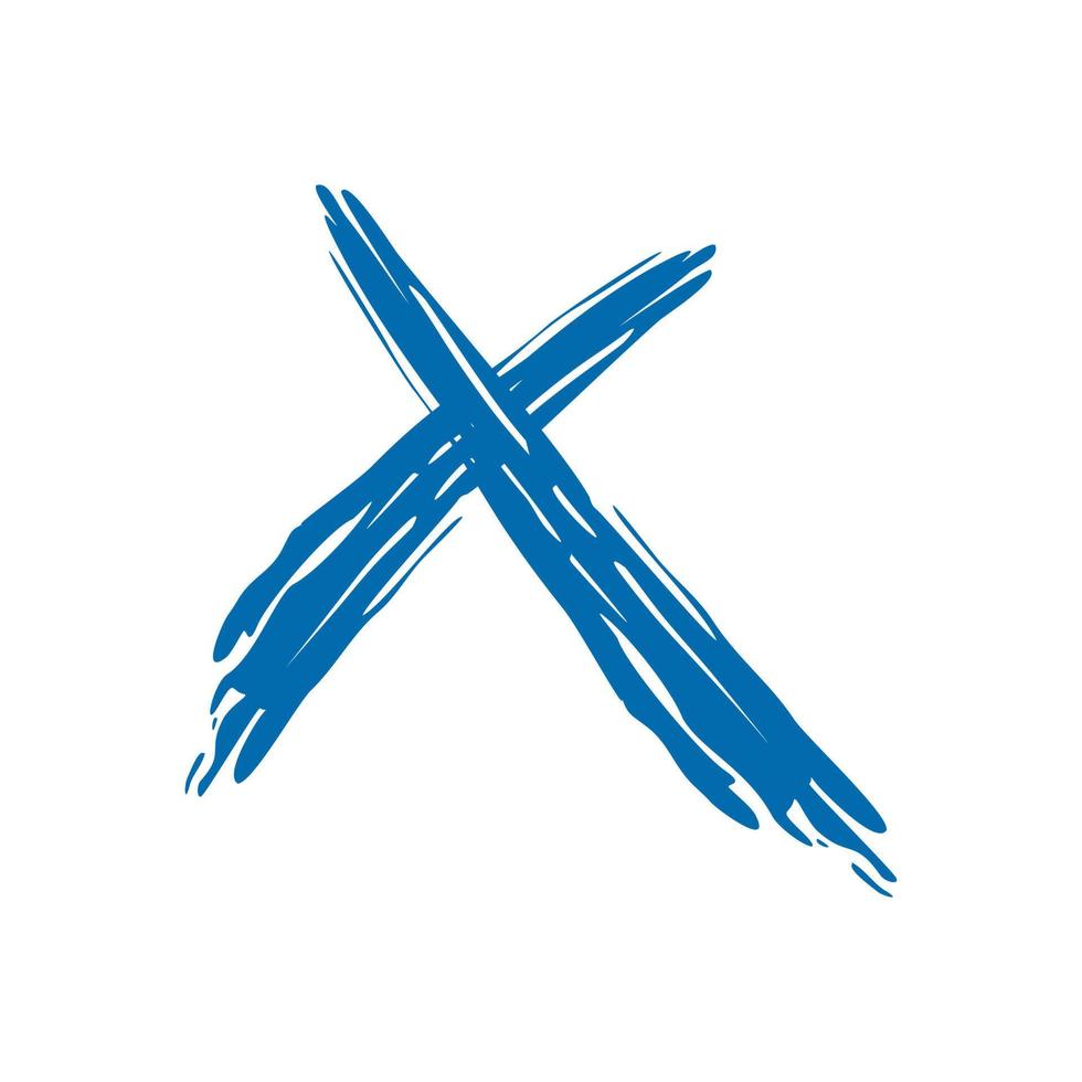 iniziale X spruzzo acqua logo vettore