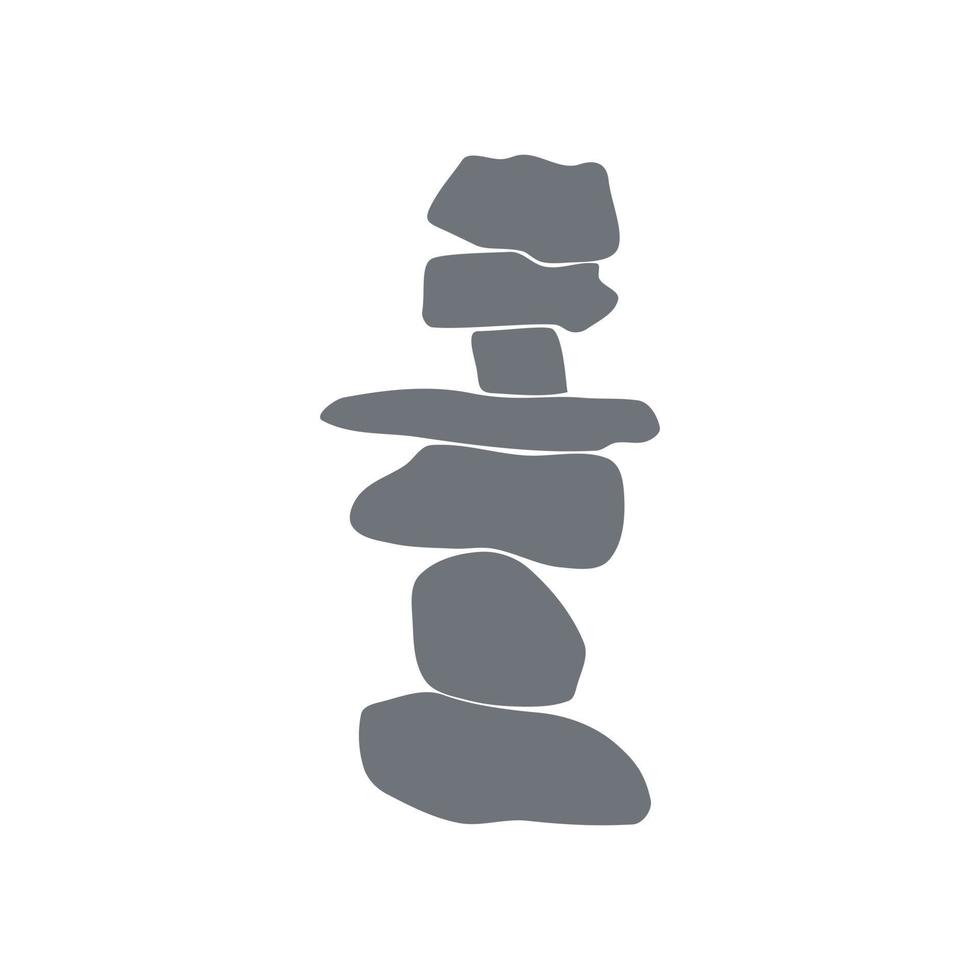 roccia equilibrio logo vettore