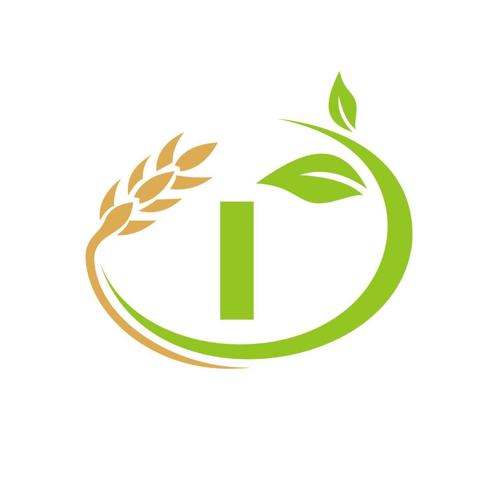 lettera io agricoltura logo e agricoltura logo simbolo design vettore