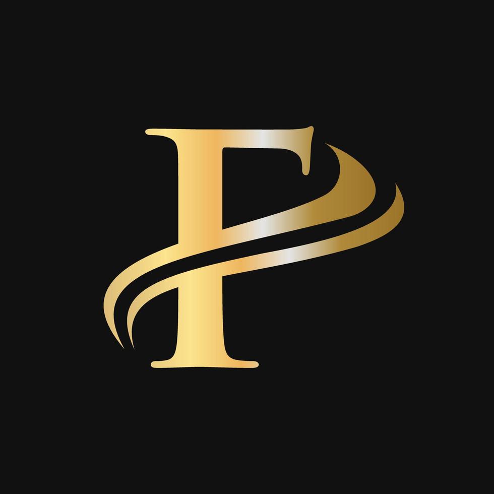 f lettera logo lusso concetto vettore