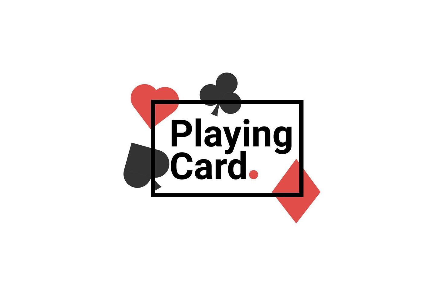 giocando carta poker gioco logo vettore icona illustrazione