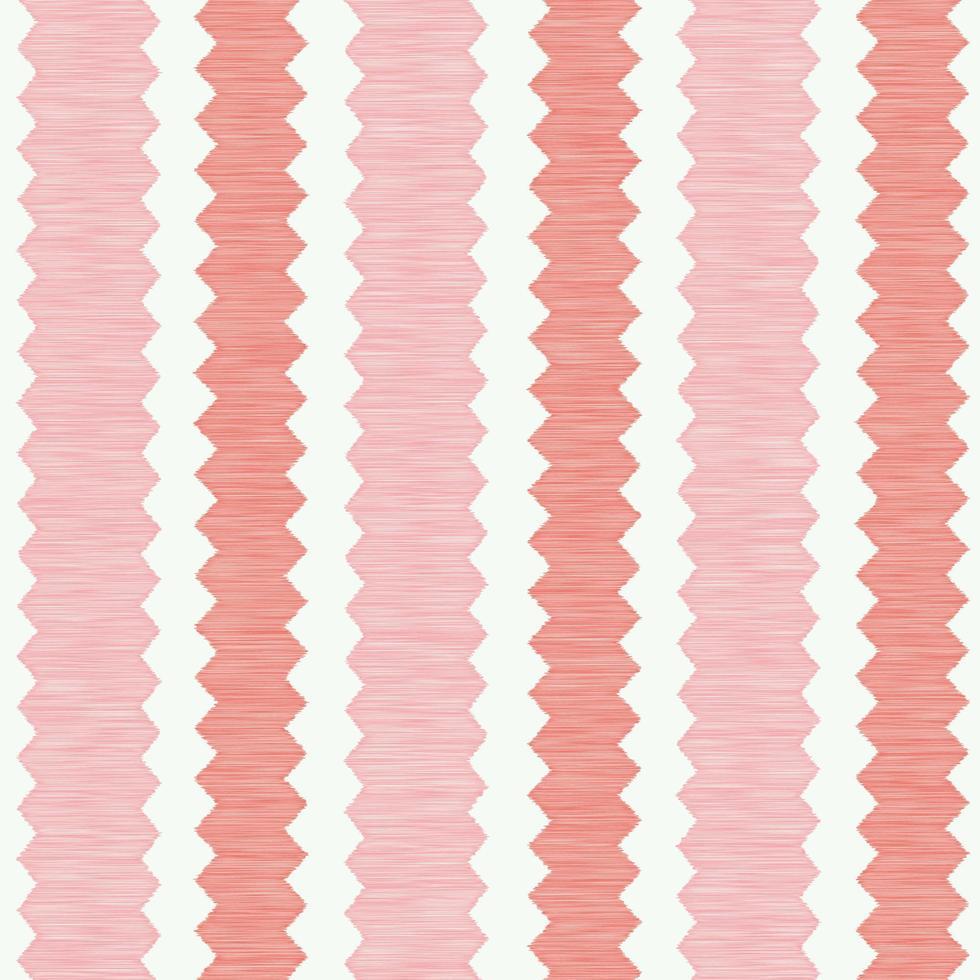 senza soluzione di continuità vettore ikat bianca rosa sfondo tessuto modello banda zig zag sbilanciare banda modelli carino verticale rosa rosso pastello colore strisce dimensione griglia per San Valentino giorno amore tessuto modello.