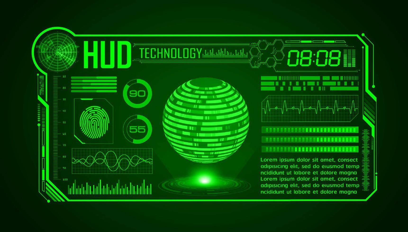 moderno hud tecnologia schermo sfondo vettore