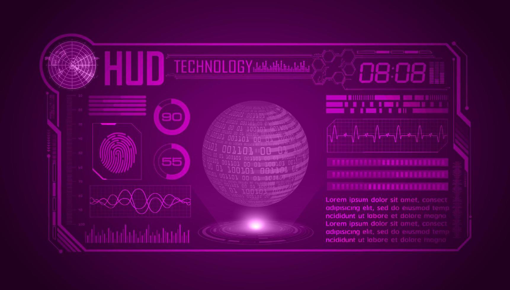 moderno hud tecnologia schermo sfondo vettore