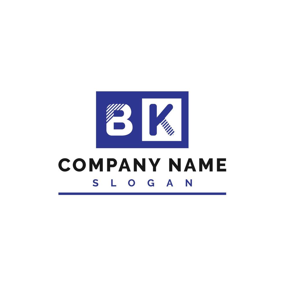 design del logo della lettera bk vettore