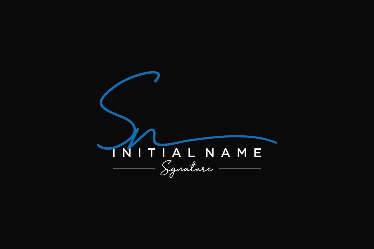 iniziale sn firma logo modello vettore. mano disegnato calligrafia lettering vettore illustrazione.