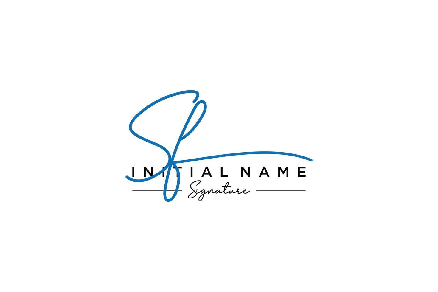 iniziale sf firma logo modello vettore. mano disegnato calligrafia lettering vettore illustrazione.