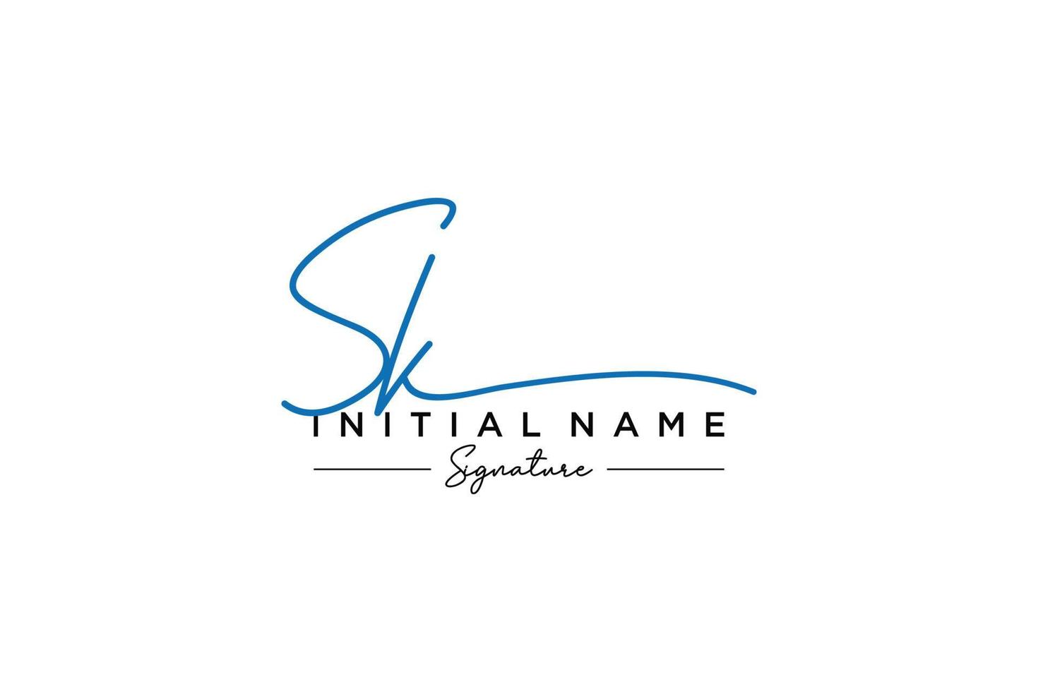 iniziale sk firma logo modello vettore. mano disegnato calligrafia lettering vettore illustrazione.