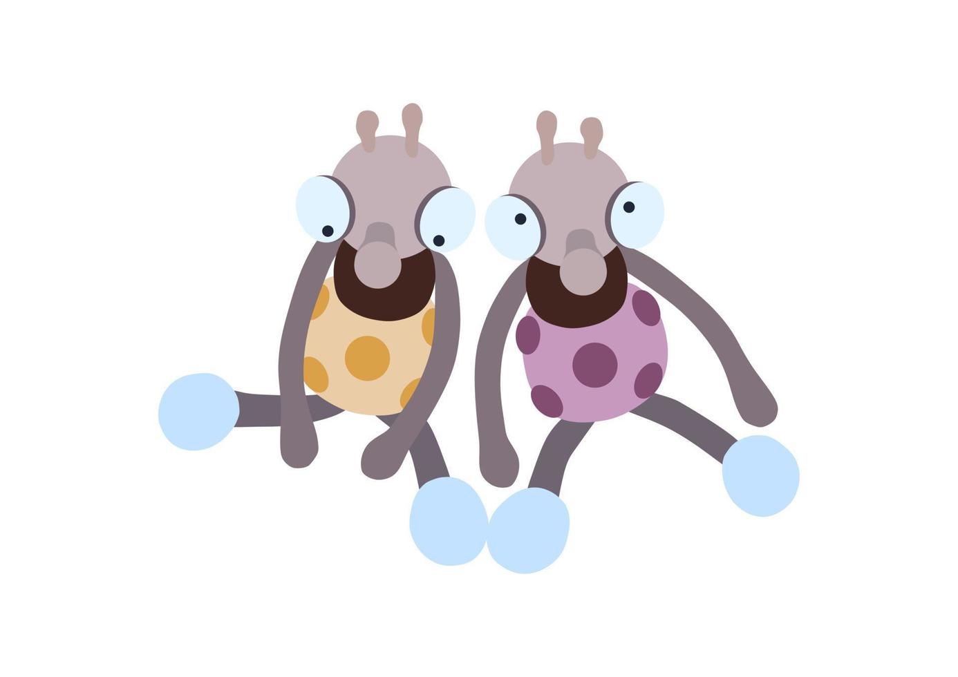 carino coppia api giocattolo vettore illustrazione design.