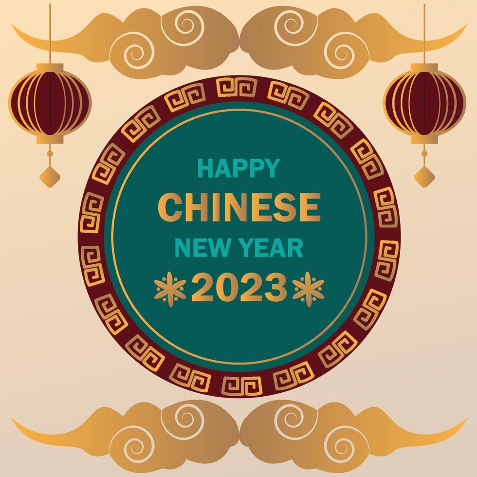 vettore saluto per Cinese nuovo anno celebrazione 2023 anno di il coniglio