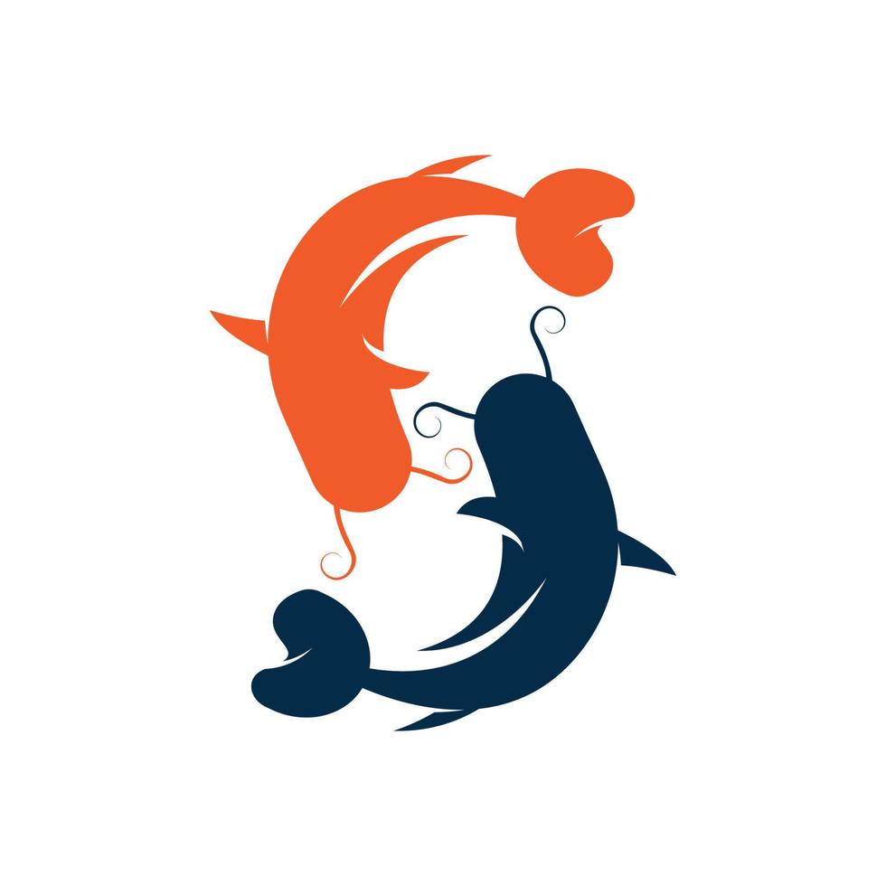 pesce logo icona modello creativo vettore