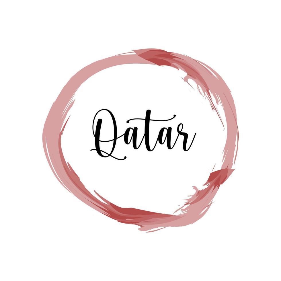 Qatar acquerello icona per turismo saluti. benvenuto isolato illustrazione. vettore