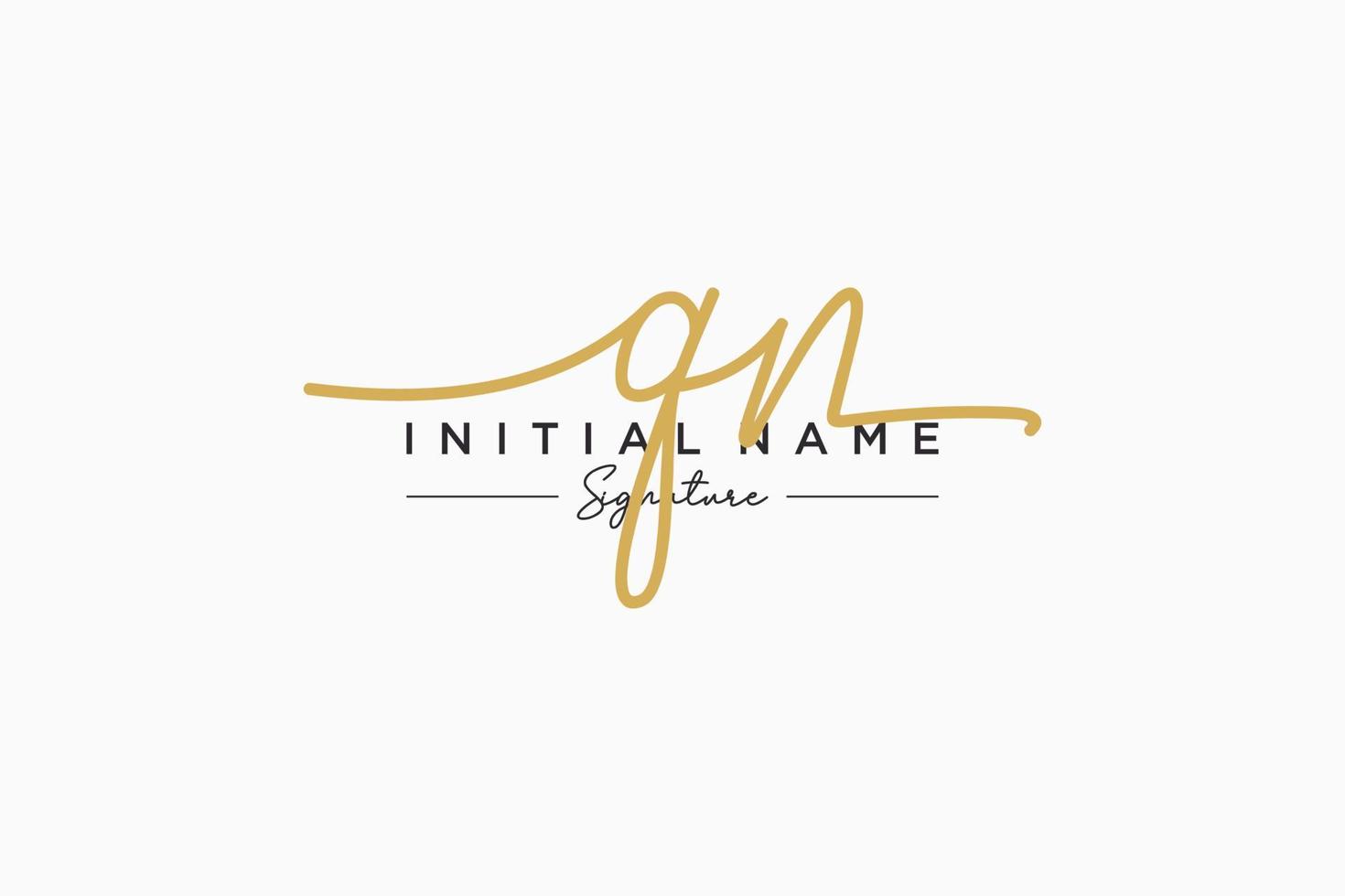 iniziale qn firma logo modello vettore. mano disegnato calligrafia lettering vettore illustrazione.