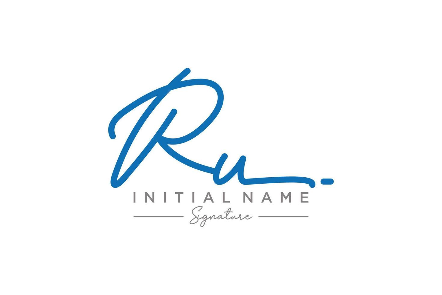 iniziale ru firma logo modello vettore. mano disegnato calligrafia lettering vettore illustrazione.