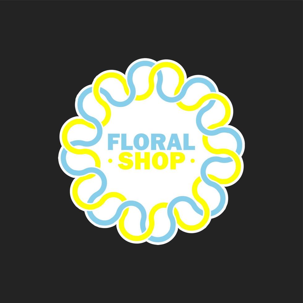 floreale negozio logo semplice minimalista etichetta emblema toppa vettore