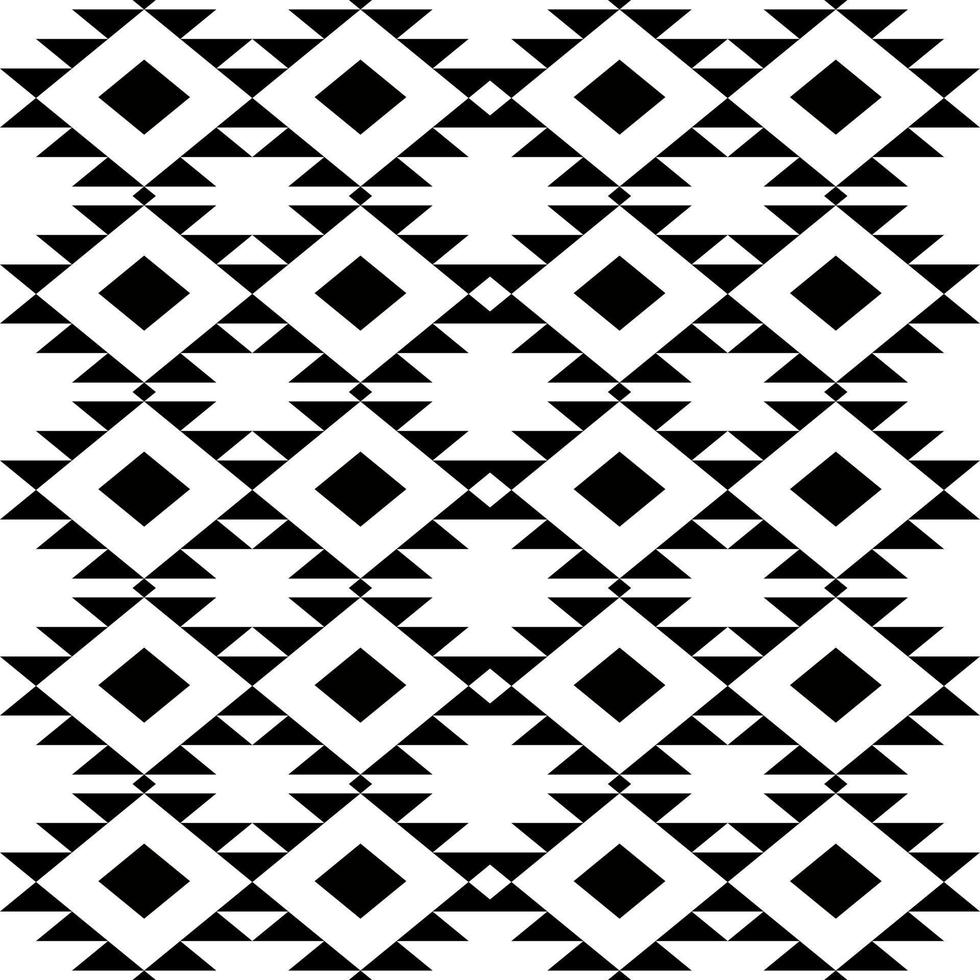 nero e bianca senza soluzione di continuità geometrico modello sfondo vettore