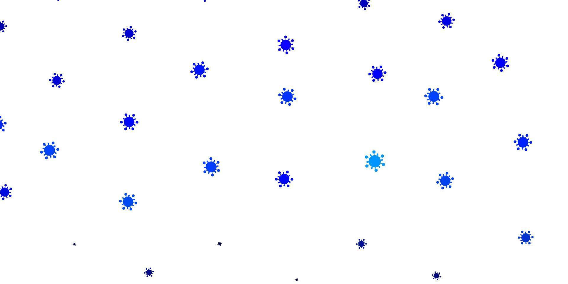struttura di vettore blu chiaro con simboli di malattia.