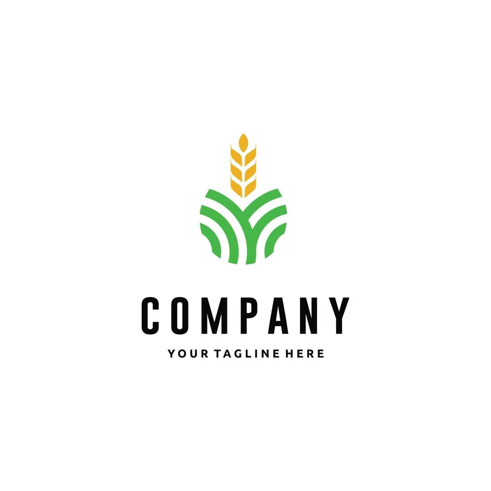 agricoltura grano Grano logo design ispirazione vettore