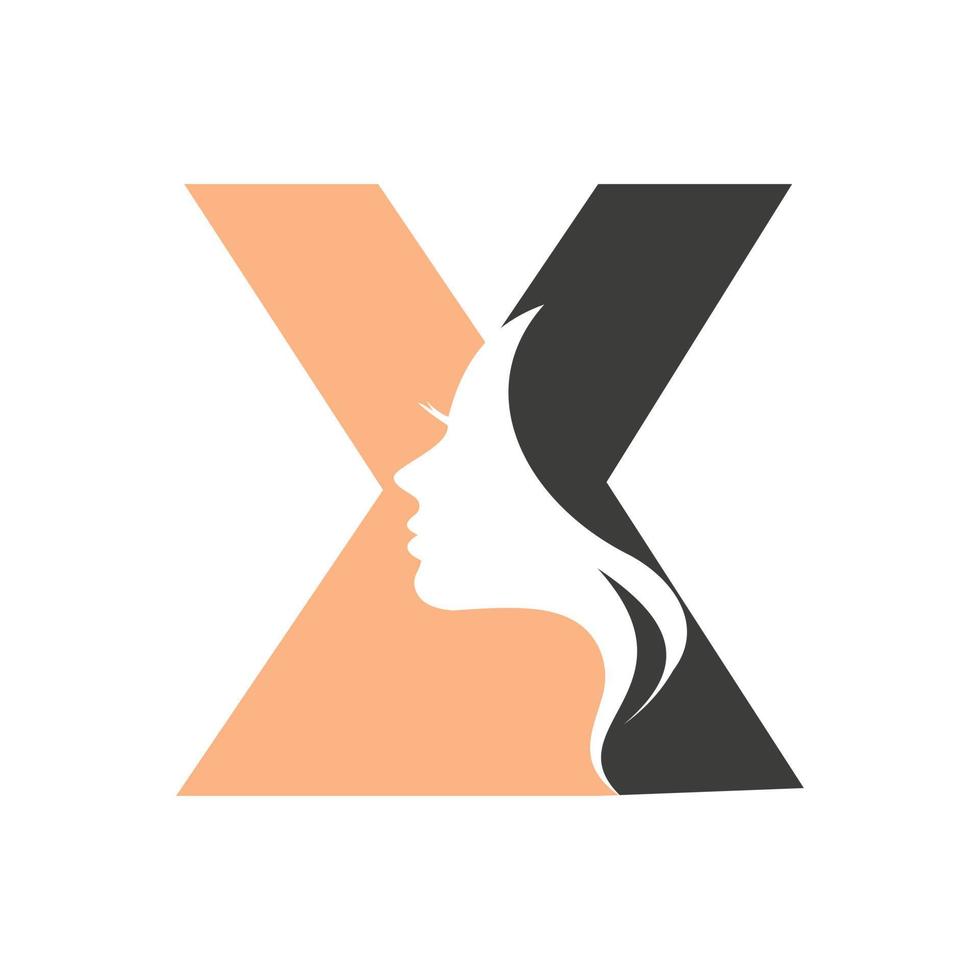 iniziale lettera X bellezza terme logo design concetto per terme, moda, salone, cosmetico vettore modello