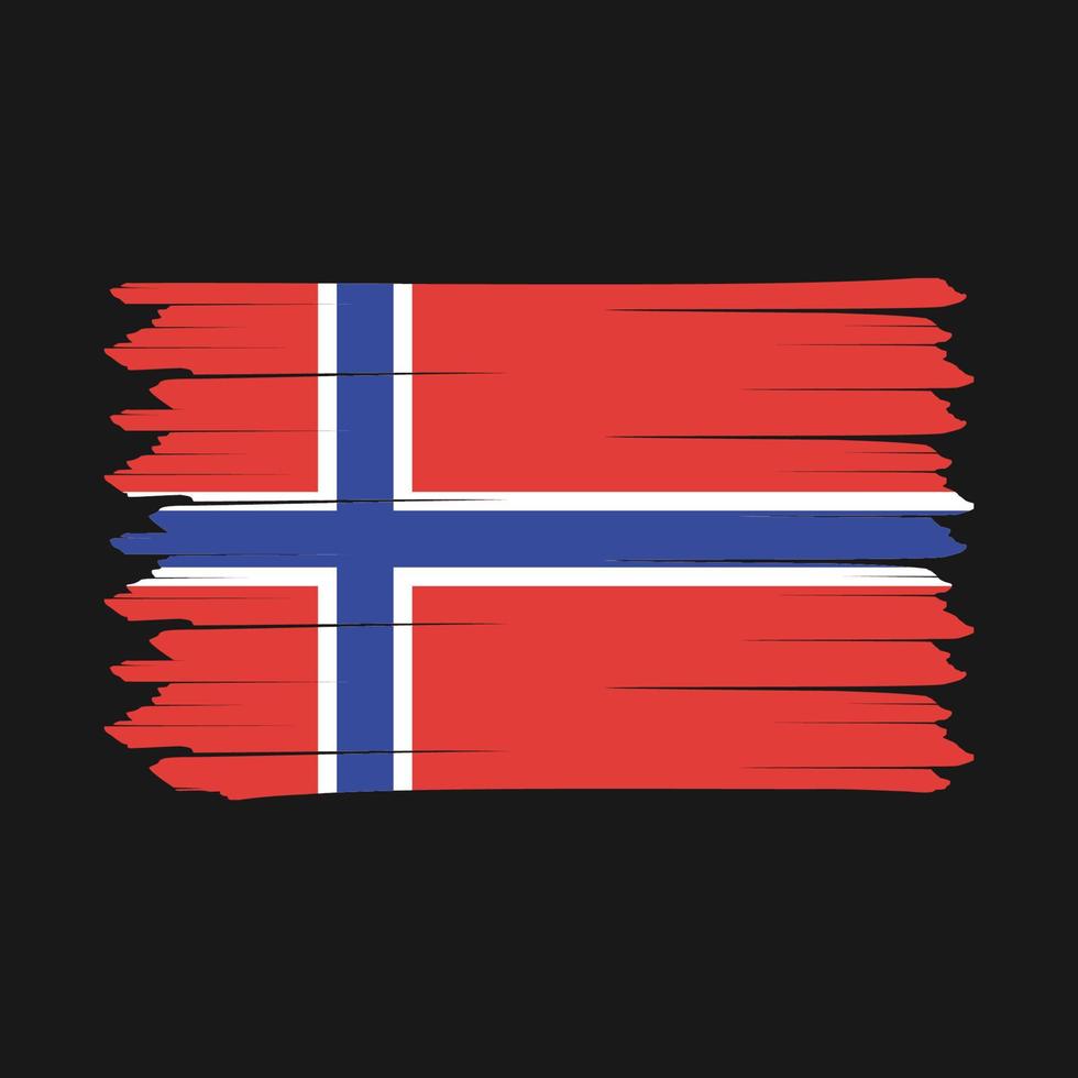 Norvegia bandiera spazzola design vettore illustrazione