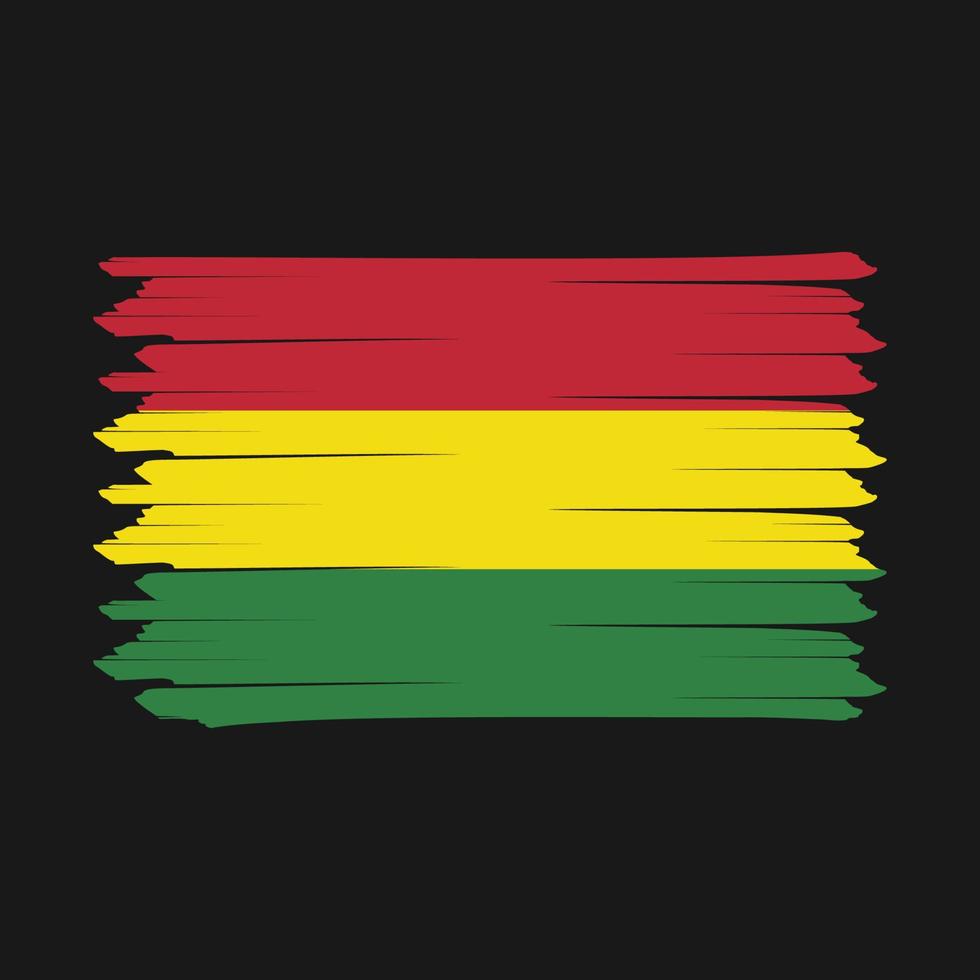 Bolivia bandiera spazzola design vettore illustrazione