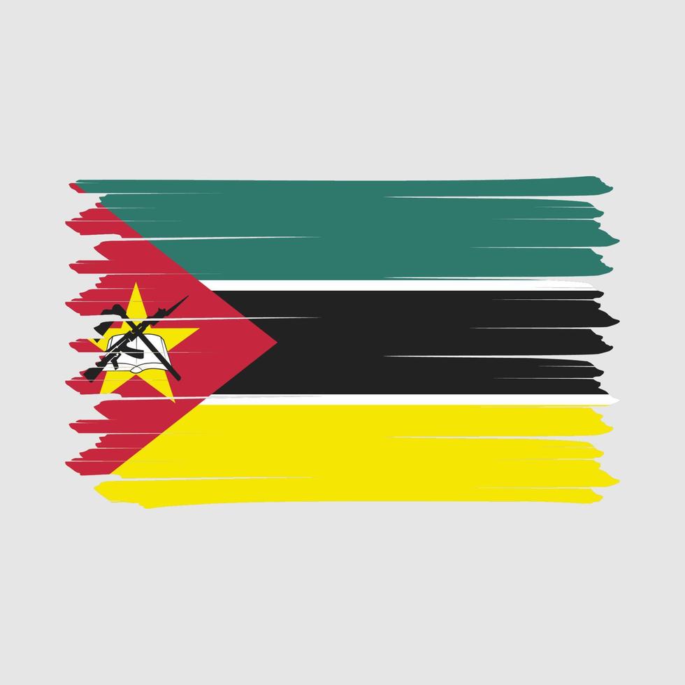 pennello bandiera mozambico vettore