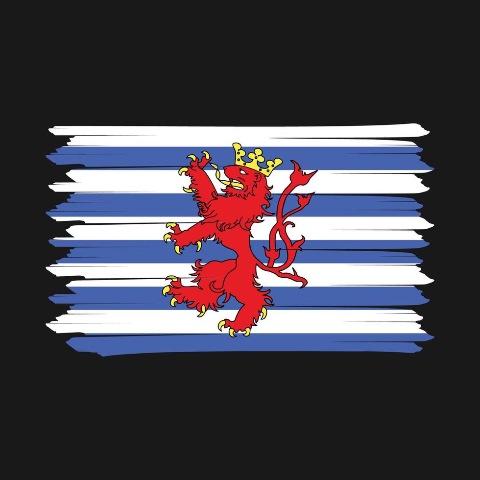pennello bandiera lussemburgo vettore