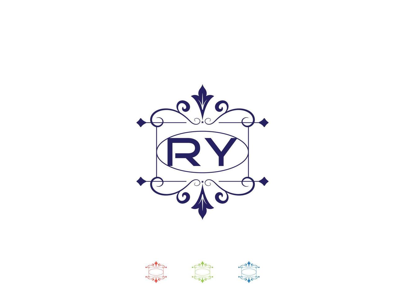 monogramma ry lusso logo, unico ry logo lettera design vettore