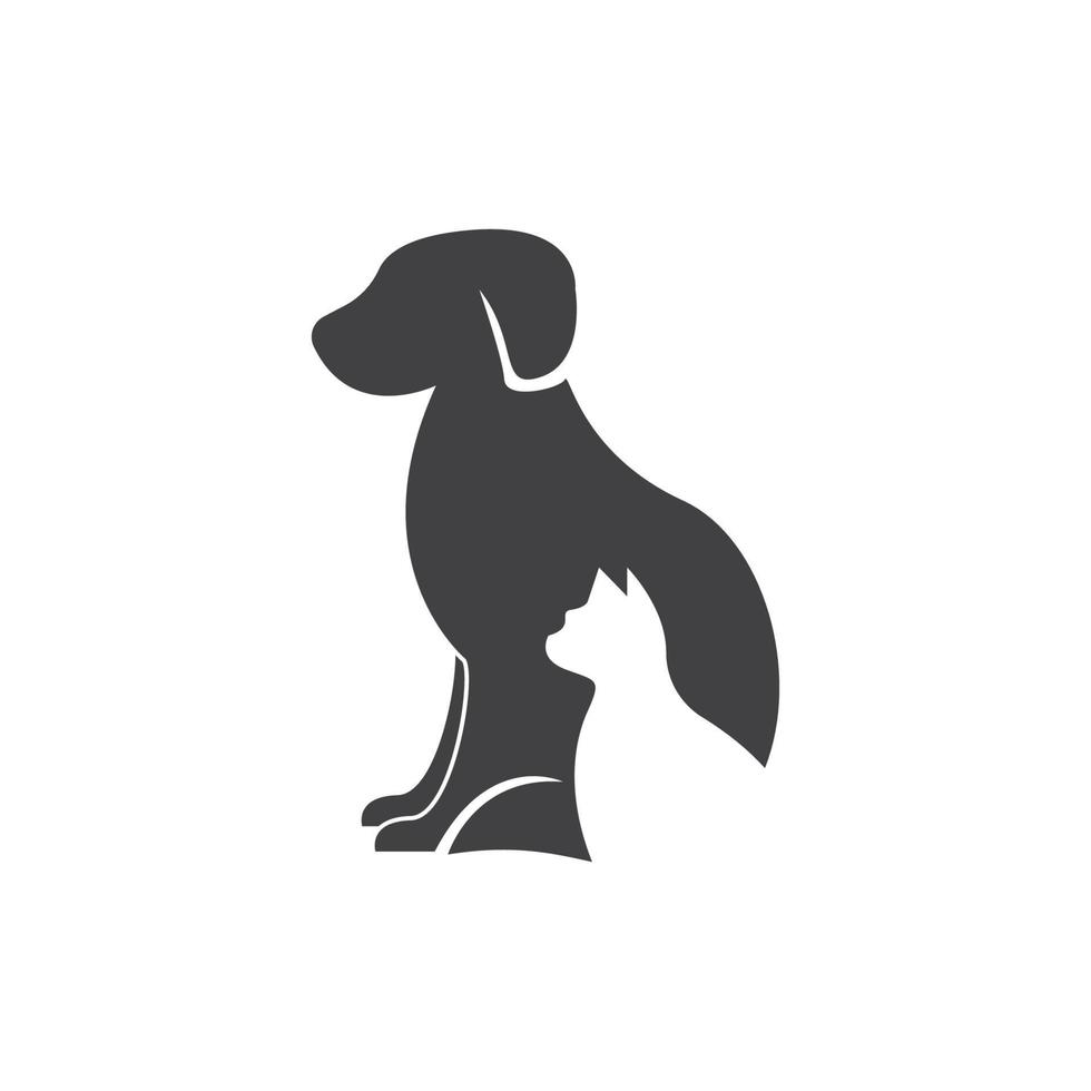animale domestico negozio silhouette logo vettore illustrazione
