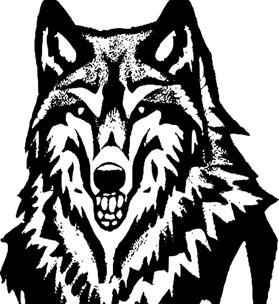 vettore illustrazione di lupo cartone animato