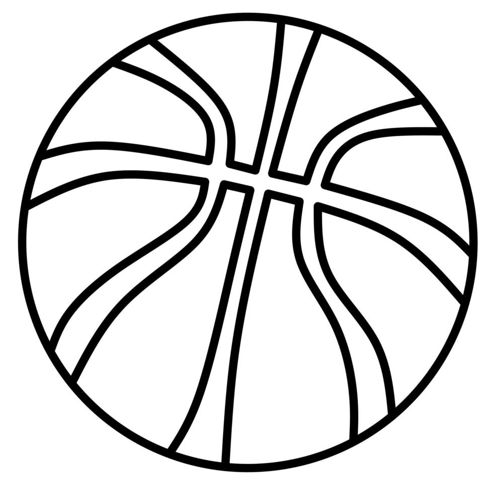 pallacanestro vettore disegno per colorazione libro