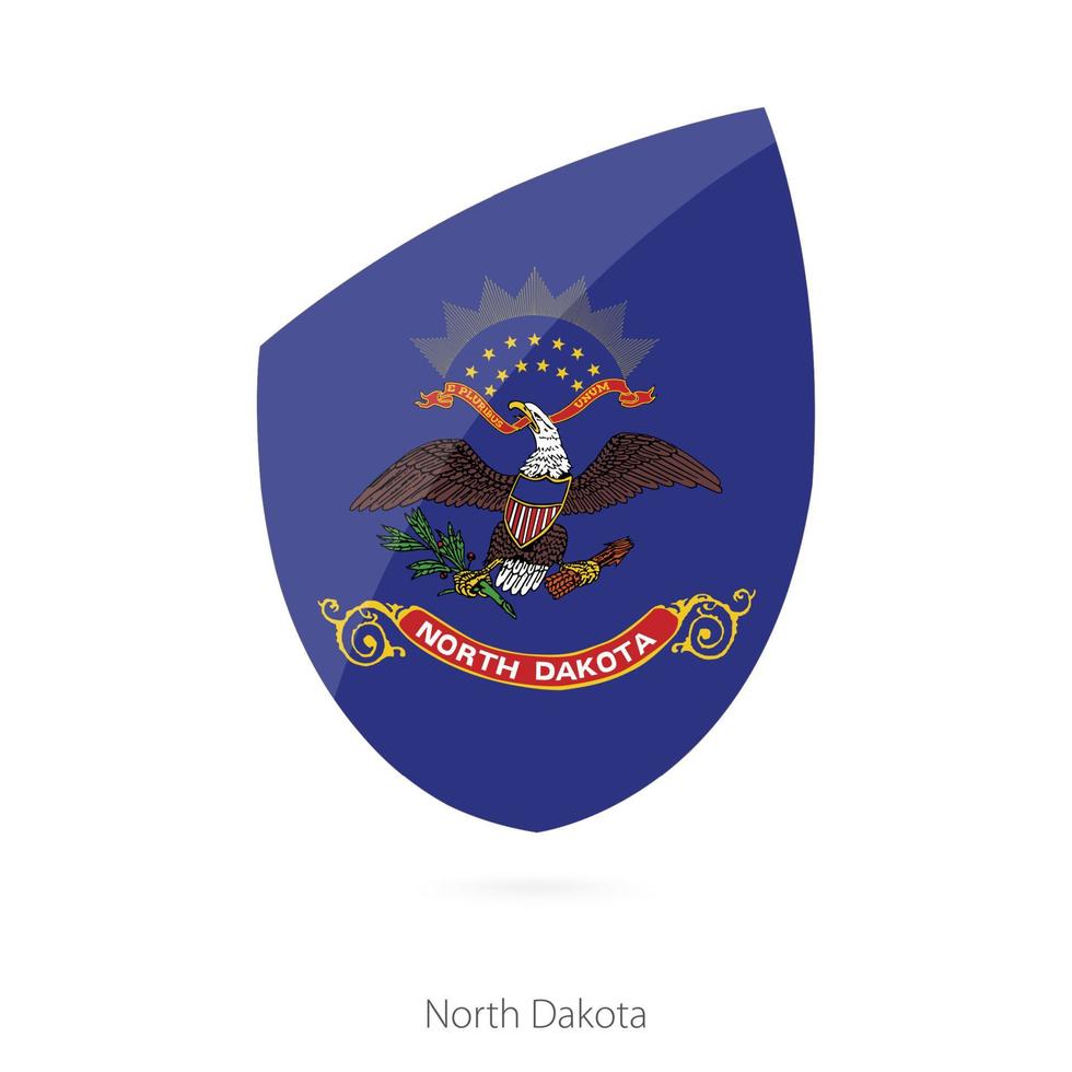 bandiera di nord dakota. vettore