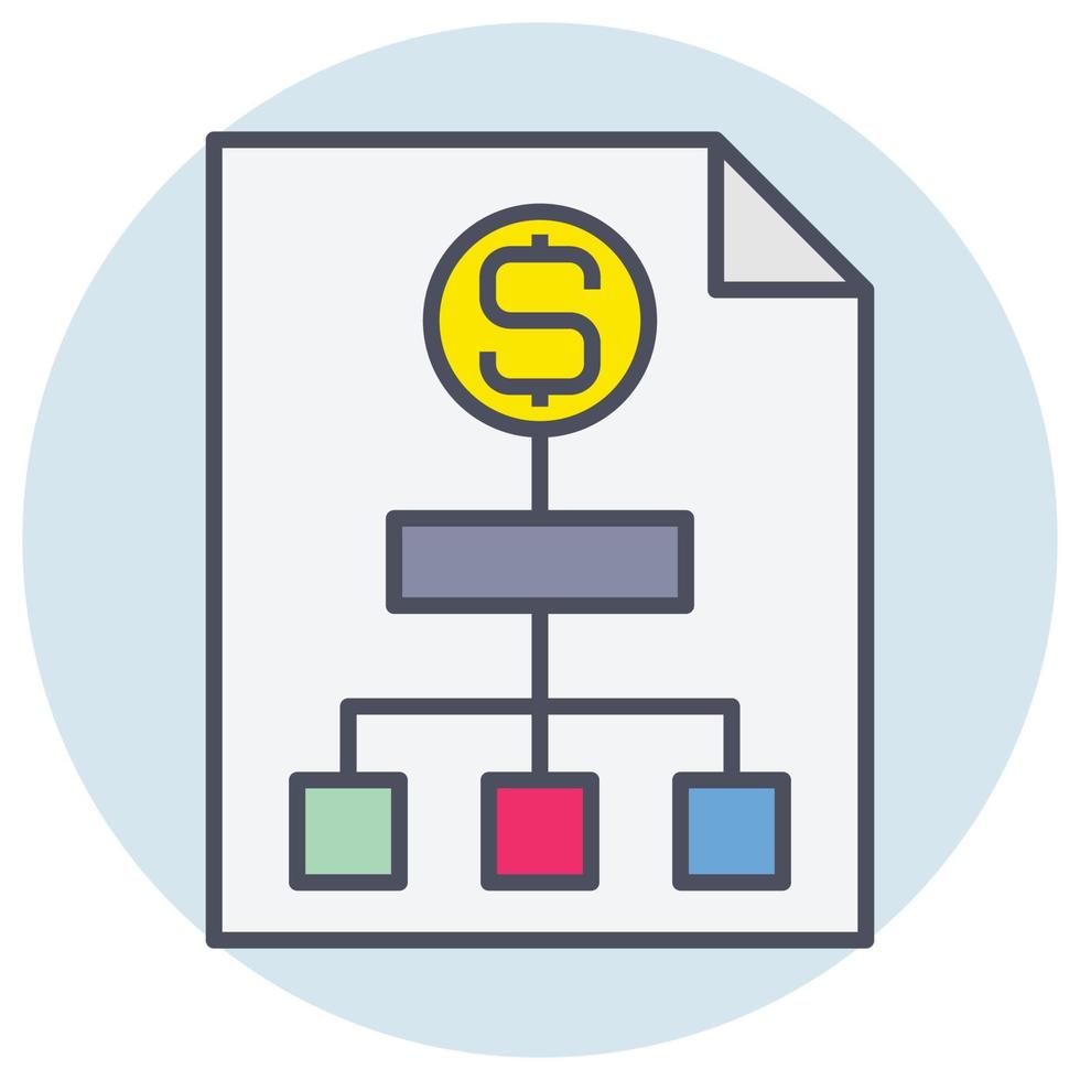 pieno colore schema icona per finanza grafico. vettore
