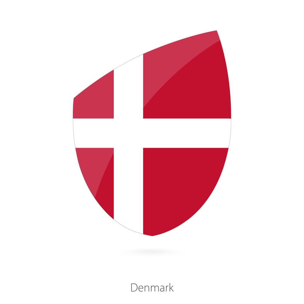 bandiera di Danimarca. Danimarca Rugby bandiera. vettore