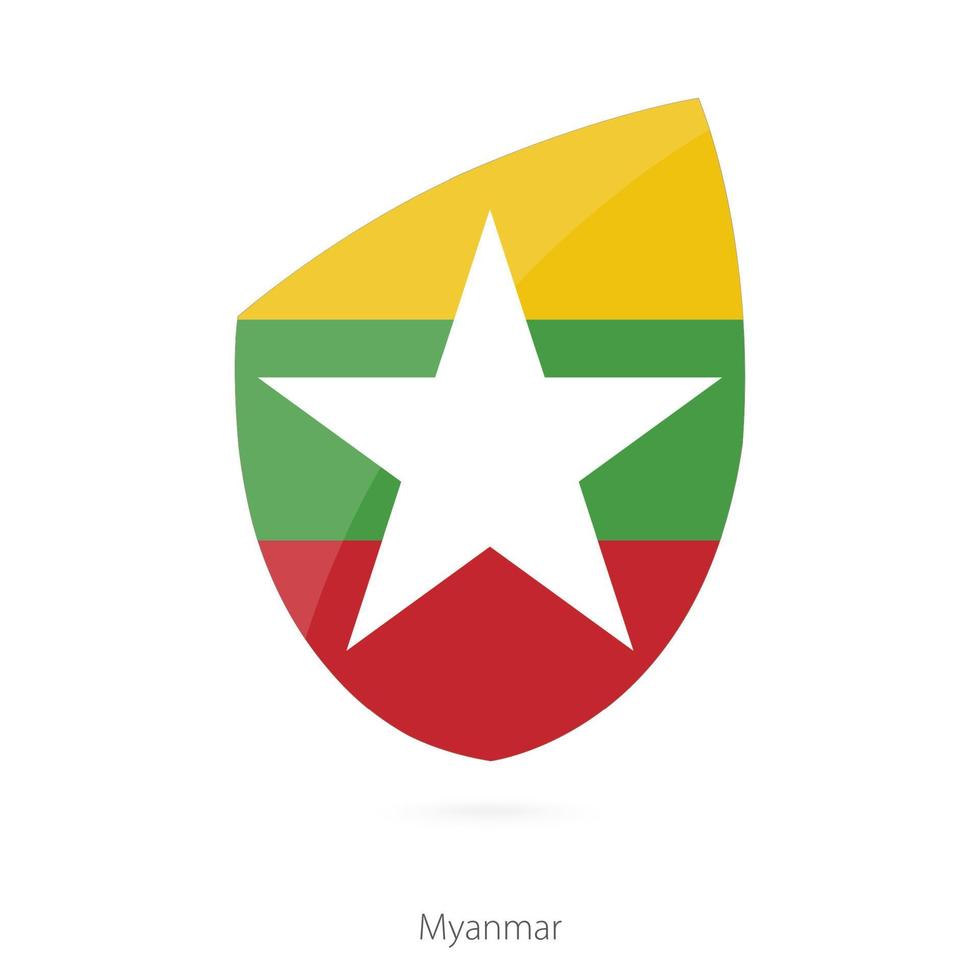 bandiera di Myanmar. vettore