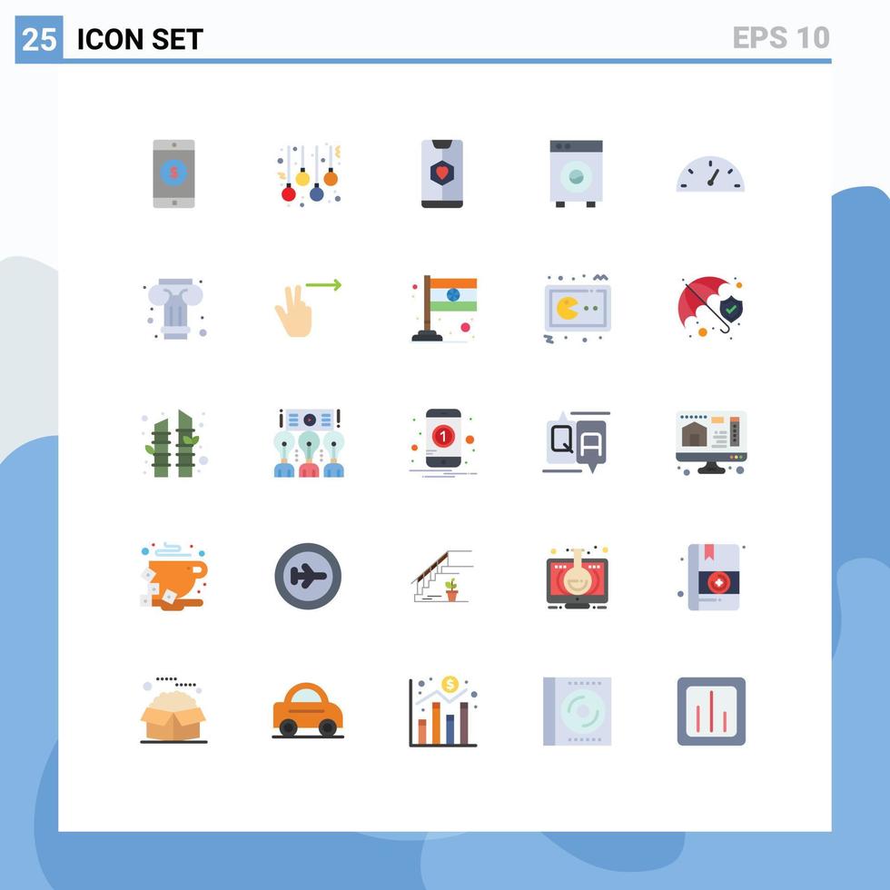 25 utente interfaccia piatto colore imballare di moderno segni e simboli di macchina dispositivi App grande nozze modificabile vettore design elementi