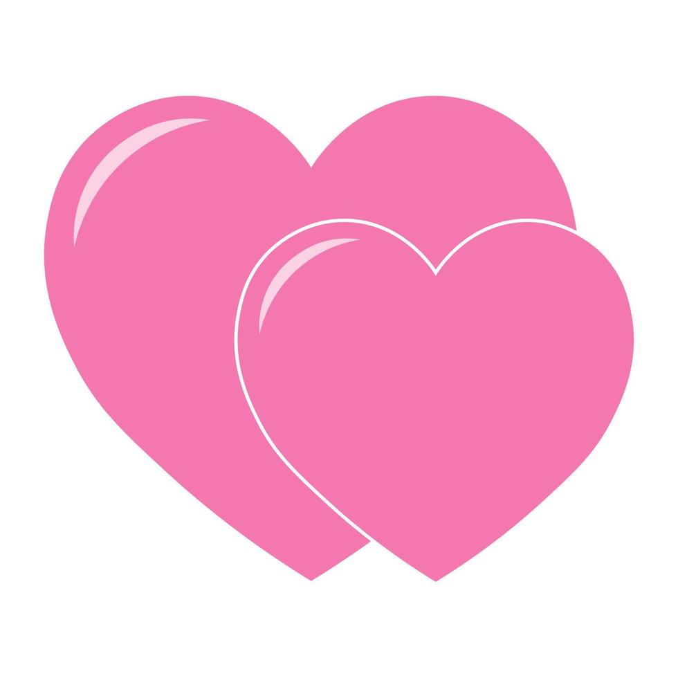 semplice illustrazione dell'icona del cuore per st. San Valentino vettore