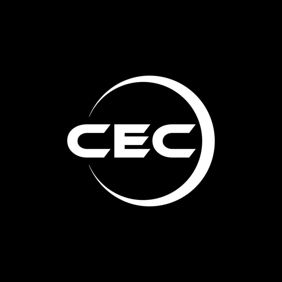 cec lettera logo design nel illustrazione. vettore logo, calligrafia disegni per logo, manifesto, invito, eccetera.