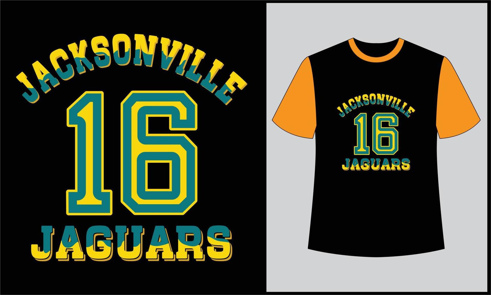 calcio tipografia Giochi Jacksonville giaguari illustrazione vettore t camicia design