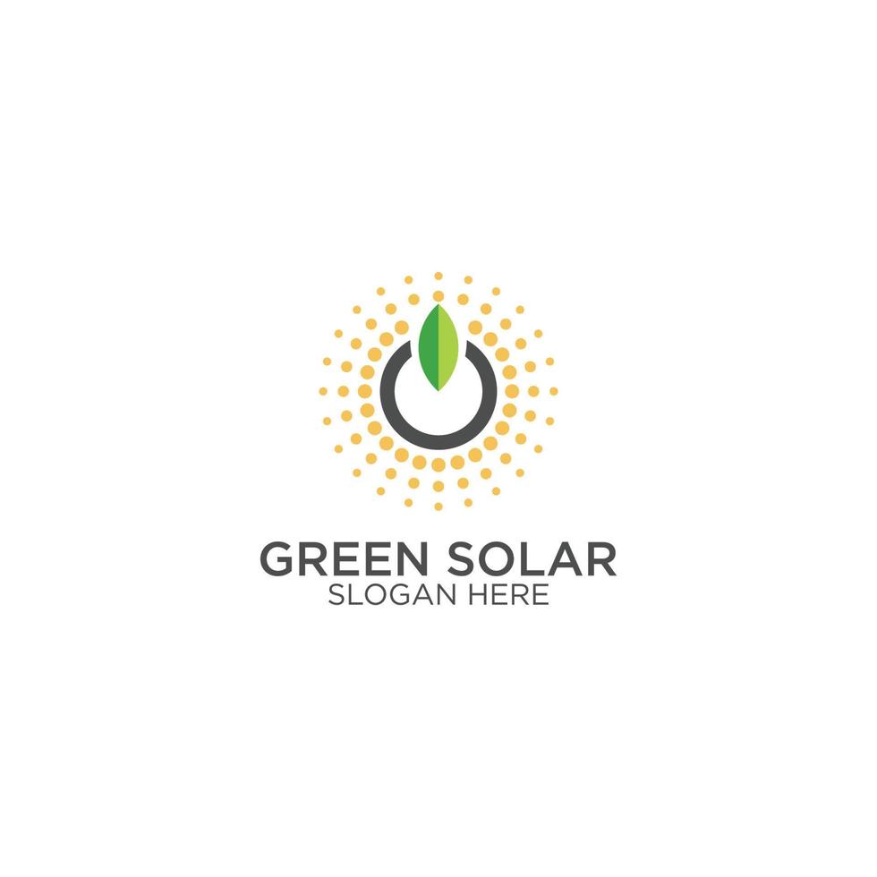 verde solare logo design vettore