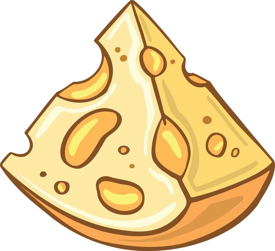 delizioso cartone animato stile formaggio simbolo. per ristorante menu e siti web. vettore illustrazione