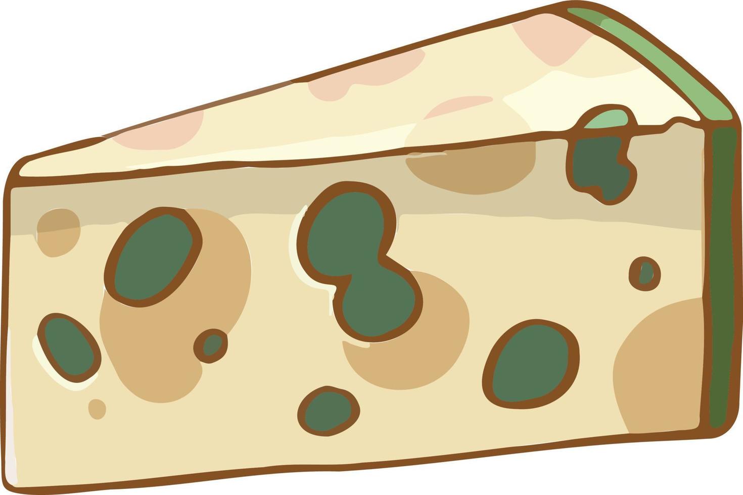 delizioso cartone animato stile formaggio simbolo. per ristorante menu e siti web. vettore illustrazione