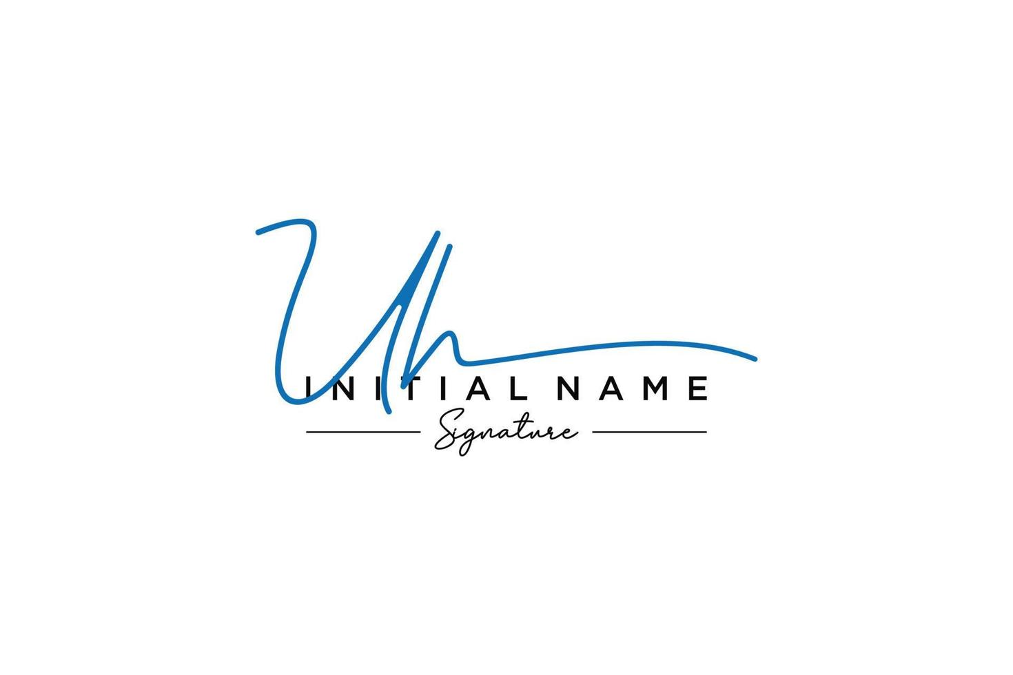 iniziale uh firma logo modello vettore. mano disegnato calligrafia lettering vettore illustrazione.